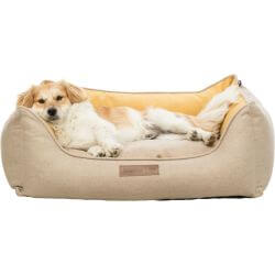 Lit Lingo, rond, 50 × 40 cm, blanc/beige