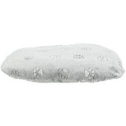 Coussin Nando, ovale, 50 × 35 cm, gris clair