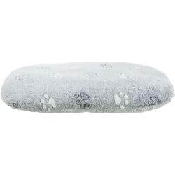 Coussin Nando, ovale, 50 × 35 cm, gris clair