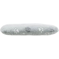 Coussin Nando, ovale, 50 × 35 cm, gris clair