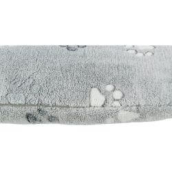 Coussin Nando, ovale, 50 × 35 cm, gris clair