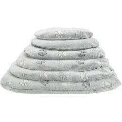 Coussin Nando, ovale, 50 × 35 cm, gris clair