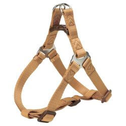 Premium harnais One Touch, M: 50–65 cm/20 mm, caramel