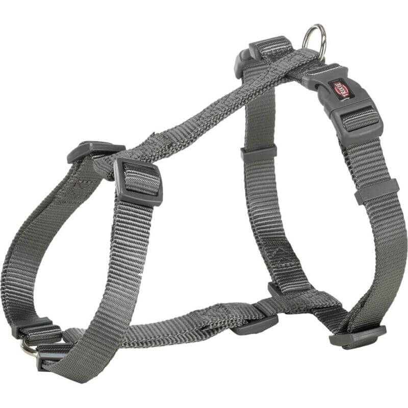 Premium harnais H, L: 60–87 cm/25 mm, gris graphite
