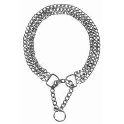 Collier étrangleur, 3 rangs, sécurité, M–L: 45 cm/2,5 mm