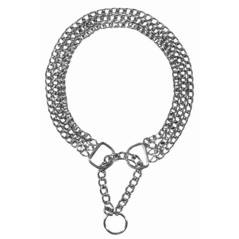 Collier étrangleur, 3 rangs, sécurité, M–L: 45 cm/2,5 mm Collier étrangleur, 3 rangs, sécurité, M–L: 45 cm/2,5 mm