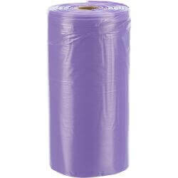 Sacs ramasse crottes, parfum lavande, 4 rouleaux de 20 sacs, mauve