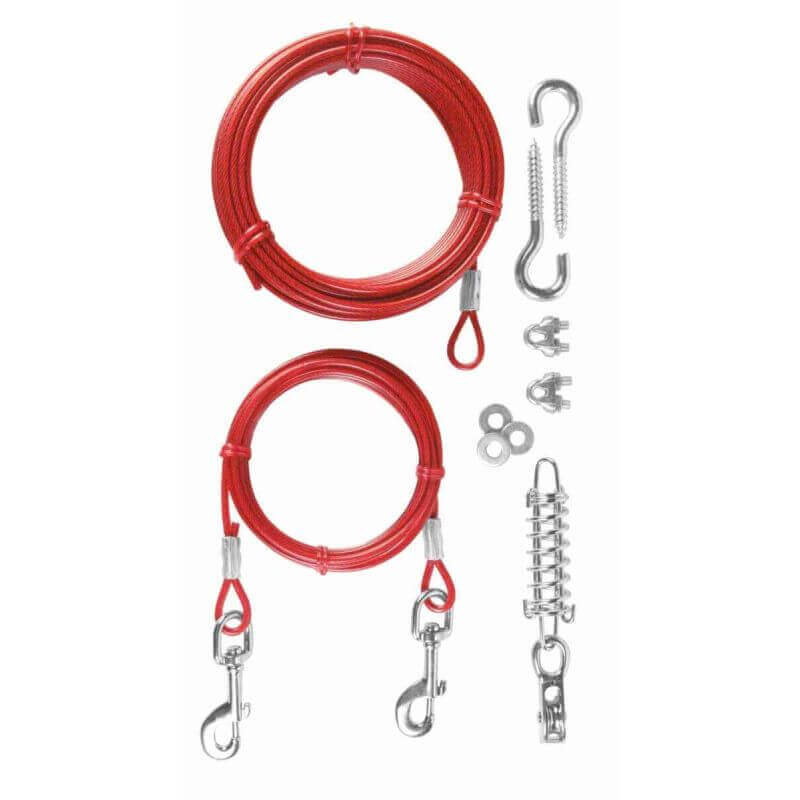 Câble d'attache avec longe, 15 m, rouge Câble d'attache avec longe, 15 m, rouge