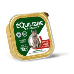 EQUILIBRE TERRINE CHAT STERILISE BOEUF & COURGETTES 85gr