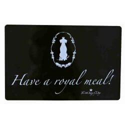 Set de table King of Dogs, 44 × 28 cm, noir, Have a royal meal!