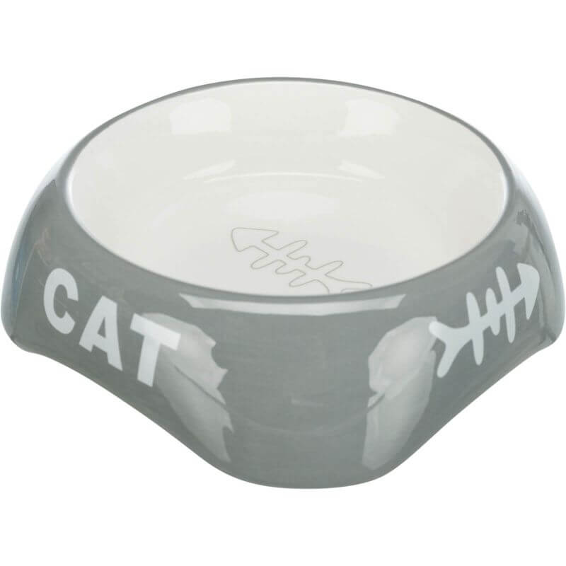 Gamelle Cat, arête de poisson, en céramique, 0,2 l/ø 13 cm