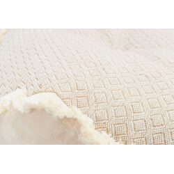 Coussin Boho, angulaire, 70 × 70 cm, beige