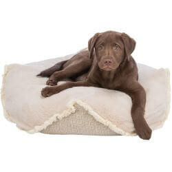 Coussin Boho, angulaire, 70 × 70 cm, beige