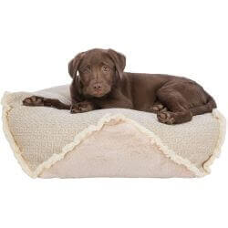Coussin Boho, angulaire, 70 × 70 cm, beige
