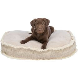 Coussin Boho, ovale, 100 × 85 cm, beige
