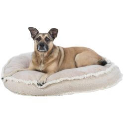 Coussin Boho, ovale, 100 × 85 cm, beige