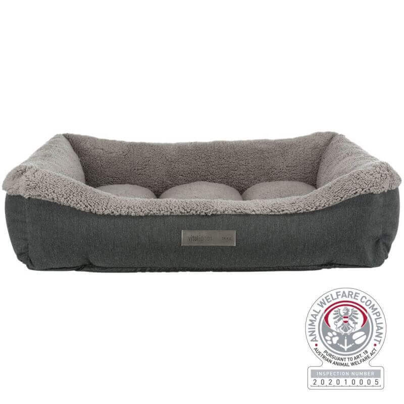 Vital lit Bendson, angulaire, 90 × 60 cm, gris foncé/gris clair Vital lit Bendson, angulaire, 90 × 60 cm, gris foncé/gris clair