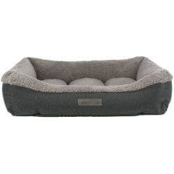 Vital lit Bendson, angulaire, 90 × 60 cm, gris foncé/gris clair