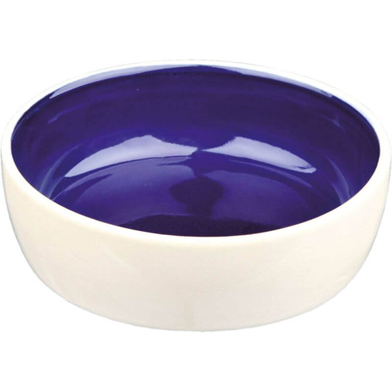Gamelle, en céramique, 0,3 l/ø 13 cm, crème/bleu