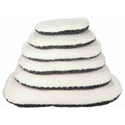 Coussin Kaline, ovale, 77 × 50 cm, gris/crème