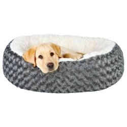Lit Kaline, rond, ø 70 cm, gris/crème