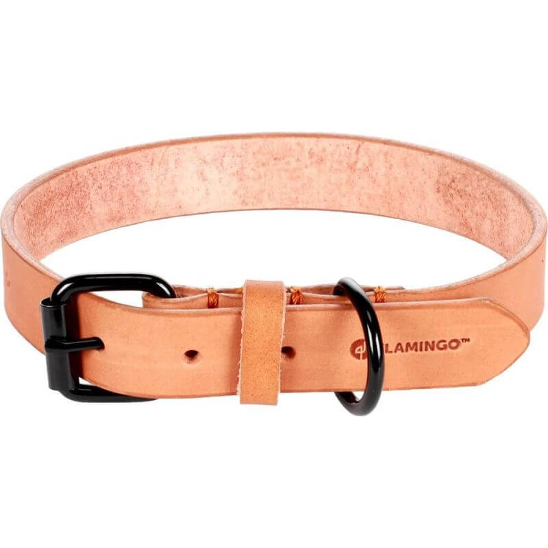 COLLIIER LEANO COGNAC M/L 38-48CM 25MM