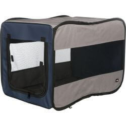 Soft Kennel Twister, S: 45 × 45 × 64 cm, bleu/gris