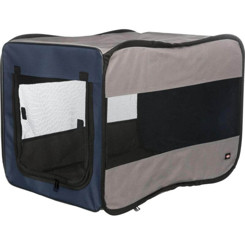 Soft Kennel Twister, S: 45 × 45 × 64 cm, bleu/gris