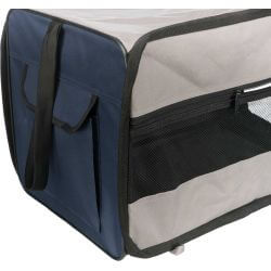 Soft Kennel Twister, S: 45 × 45 × 64 cm, bleu/gris