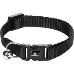 COLLIER POUR CHAT + CLOCHETTE ZIGGI NOIR 20-35CM 10MM