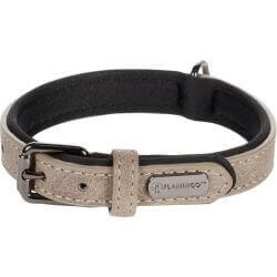 COLLIER DELU TAUPE XS/S 24/30CM 15MM