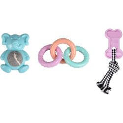JCHIEN LOEKIE 3 JOUETS POUR CHIOT TPR