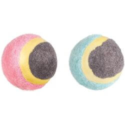 JCHIEN SMALL DOG CUB BALLE DE TENNIS HIFA ROSE/VERT 4,5CM