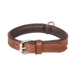 COLLIER ARIZONA CUIR BRUN XXL 52-61CM 32MM