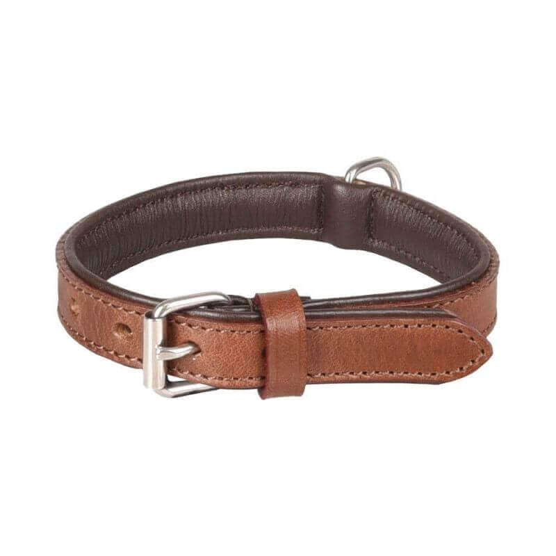 COLLIER ARIZONA CUIR BRUN XXL 52-61CM 32MM