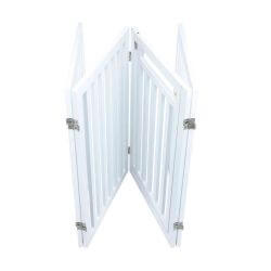 Barrière avec porte, en MDF, 4 pièces, 60–160 × 81 cm, blanc