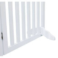 Barrière avec porte, en MDF, 4 pièces, 60–160 × 81 cm, blanc