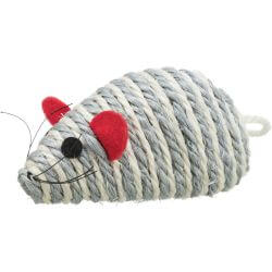 Souris XXL, en sisal, catnip, 10 cm