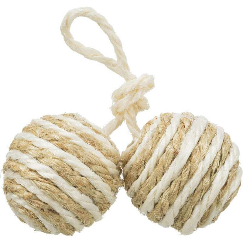 Balle sur corde, en sisal, ø 4,5 cm