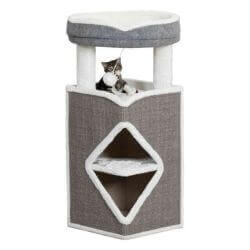 Cat Tower Arma, 98 cm, gris/blanc