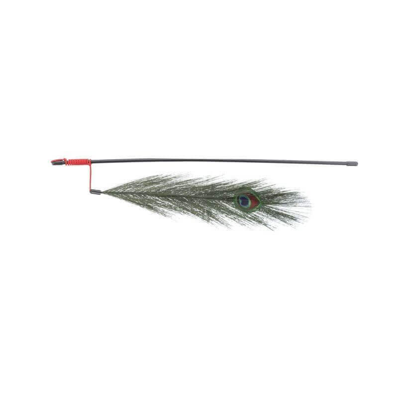 Canne à pêche a. plume de paon artificielle,plast., 47 cm