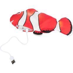 Poisson frétillant, en tissu, catnip, 26 cm