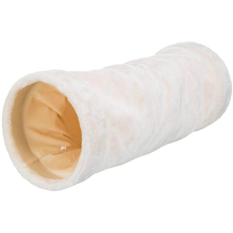 Tunnel de jeu, en peluche, ø 22 × 60 cm, beige Tunnel de jeu, en peluche, ø 22 × 60 cm, beige