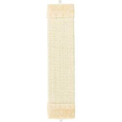 Griffoir avec peluche, tapis sisal/peluche, catnip, 15 × 56 cm, naturel/beige