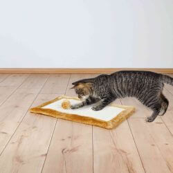 Griffoir chat, tapis en sisal/peluche, catnip, 35 × 69 cm, naturel/beige