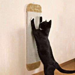 Griffoir XL, tapis en sisal/en peluche, catnip, 18 × 78 cm, naturel/beige