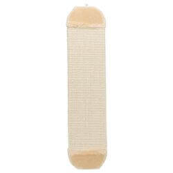 Griffoir XL, tapis en sisal/en peluche, catnip, 18 × 78 cm, naturel/beige