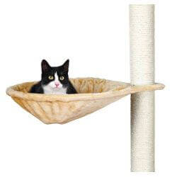Hamac p. arbres à chat, grand, poil longue-peluche, ø 45 cm, beige