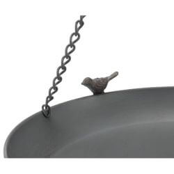 Baignoire pour oiseaux à suspendre, en métal, 2.200 ml/ø 30 cm, gris