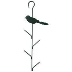 Mangeoire boule de graisse oiseau, en métal, 9 × 40 cm, vert foncé